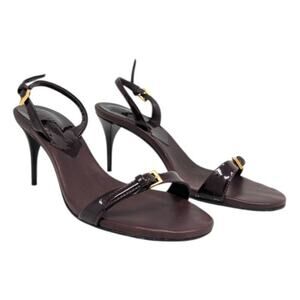 Schutz Aurora Slingback Patent Leather Heels Brown Size 7B